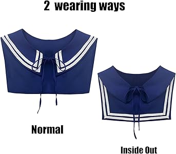 Amazon.com: HoosaiyWoo Fake Sailor Collars for Women Detachable